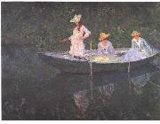 Claude Monet En Norvegienne. La barque a Giverny USA oil painting artist